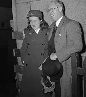 Red Cross Prints: Joseph Patrick Kennedy Traveling with Daughter Kathleen
