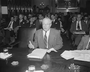 Territories Prints: Joseph R. Farrington testifing for Hawaiian statehood