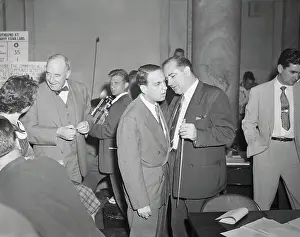 Joseph R Prints: Joseph R. McCarthy Chatting with Roy Cohn
