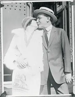Joseph M Prints: Joseph Schenck Kissing His Wife