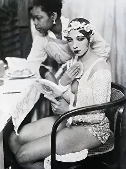 Multiethnic Prints: Josephine Baker Putting On Makeup