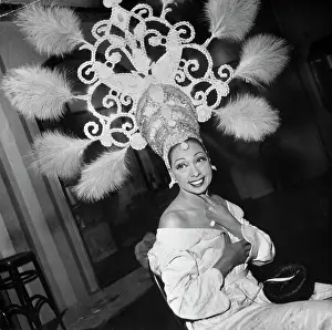 Tiara Prints: Josephine Baker Wearing Elaborate Headdress