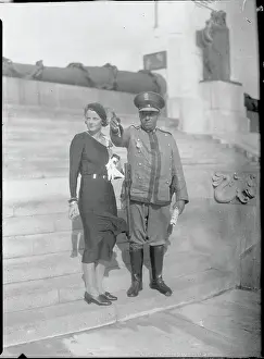 Josephine McKim Being Directed by Police Officer