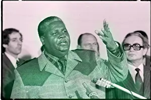 Zimbabwe Prints: Joshua Nkomo Headshoulders Gesturing