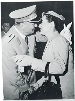 Belgrade Prints: Josip Broz Tito Embracing His Wife