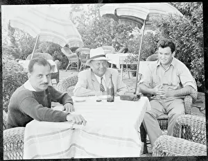 Josip Broz Tito Entertaining With Guest on Patio