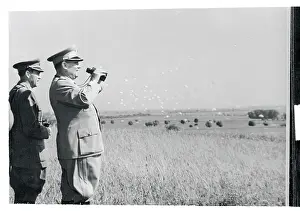 Josip Broz Tito Holding a Pair of Binoculars