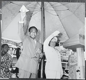 Accra Prints: Josip Broz Tito and Kwame Nkrumah Waving