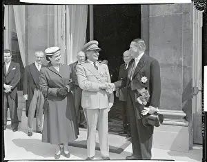 Josip Broz Tito with Paris Leader Rene Coty