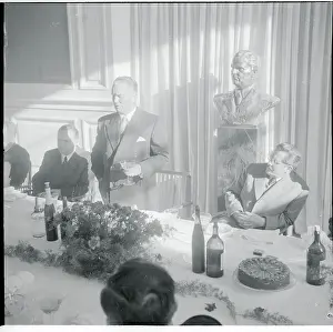 Josip Broz Tito Standing to Make Short Speech at Event