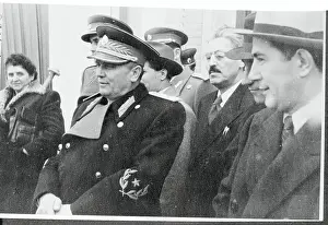Josip Broz Tito Standing With Yugoslavian Guerilla Leaders