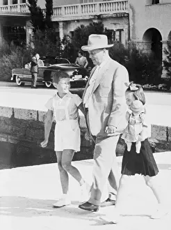 Josip Broz Tito Walking with His Two Grandchildren