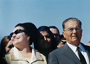 Josip Broz Tito with His Wife and Mrs Gamal Abdul