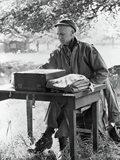 Journalist Ernie Pyle at the Front