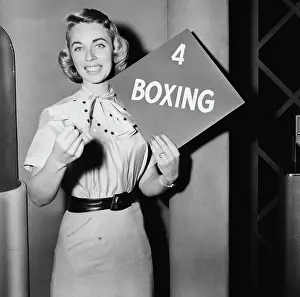 Game Show Prints: Joyce Brothers Holding Sign; Boxing
