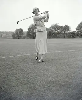 Joyce Wethered Playing in Golf Match