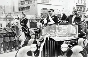 Inauguration Prints: Juan and Eva Peron in Inaugural Parade