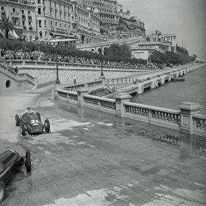 Juan Fangio Driving His Car
