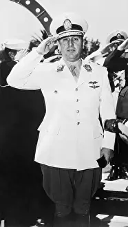 Uniform Prints: Juan Peron Gives Salute
