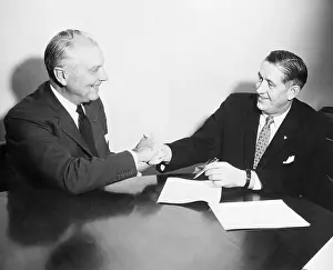 Handshake Prints: Juan Trippe Meeting with Charles C. Tillingghast, Jr
