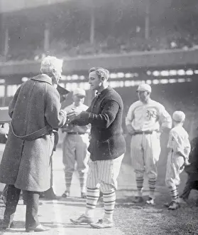 Judge Landis Giving out Rings at Polo Grounds Opening Game