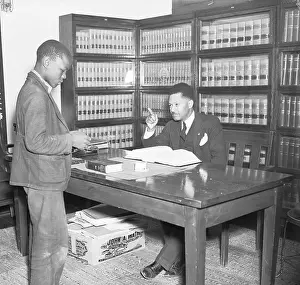 Bookcase Prints: Judge Reprimanding Adolescent Boy