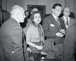 Espionage Prints: Judith Coplon at Federal Court with Lawyers