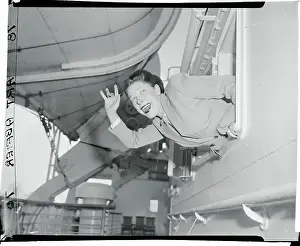 Judy Canova Leaning out Window