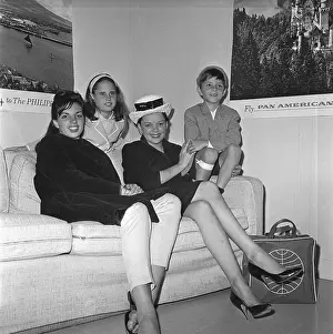 Judy Garland and Her Children Waiting in Airport