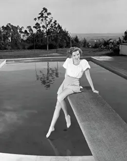 Judy Garland Posing On Diving Board