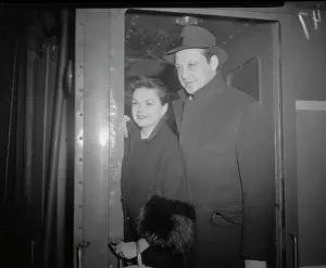 Judy Garland and Sidney Luft Standing in Doorway