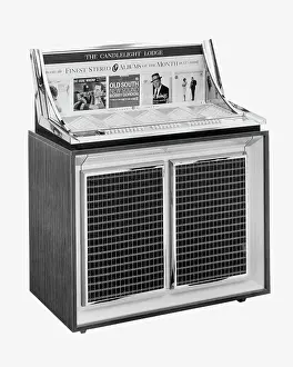 Jukebox Prints: Jukebox with Album Covers