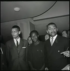 Julian Bond Greeting Guinea Ambassador