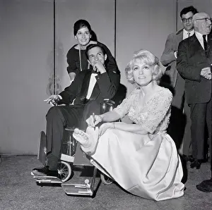 Julie Newmar Autographing Cast of Ben Gazzara