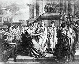 Julius Caesar and Wife in Crowd