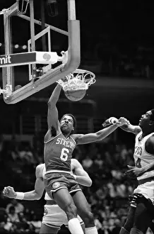Julius Erving Slam Dunking Against Houston Rockets