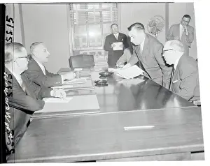 Julius Helfand Meeting With Colleagues