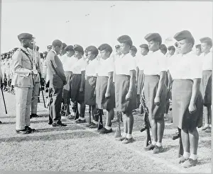 Dar Es Salaam Prints: Julius Nyerere Inspecting Troops