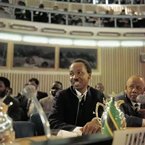 Julius Nyerere Speaking at Podium