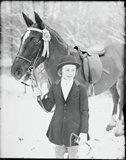 Junior Riding Champion Posing with Horse