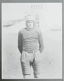 Newton Prints: Junius Ferrall Posing in Football Gear