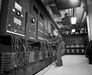Electronic Prints: J.W. Mauchly with Early Computer