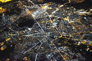 Images Dated 16th July 2015: Kabul Cityscape from Sky at Night