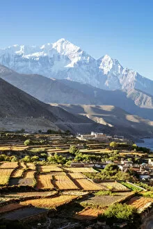 Snowcapped Mountain Collection: Kagbeni town, Upper Mustang region, Nepal