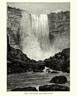 Images Dated 22nd January 2018: Kaieteur Falls, British Guiana, 19th Century