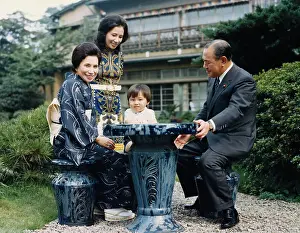 Kakuei Tanaka with His Family