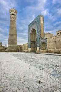 Central Asia Prints: Kalon mosque and minaret in Bukhara, Central Asia