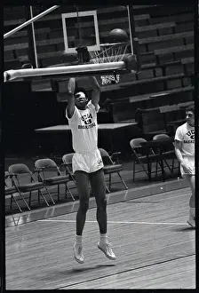 Kareem Abdul-Jabbar Prints: Kareem Abdul-Jabbar Taking Practice Shot
