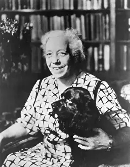 Psychiatrist Prints: Karen Horney with Pet Dog