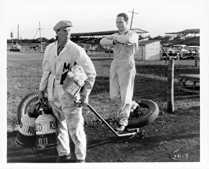 Lac0030 Prints: Karl Dane And William Haines In Speedway
